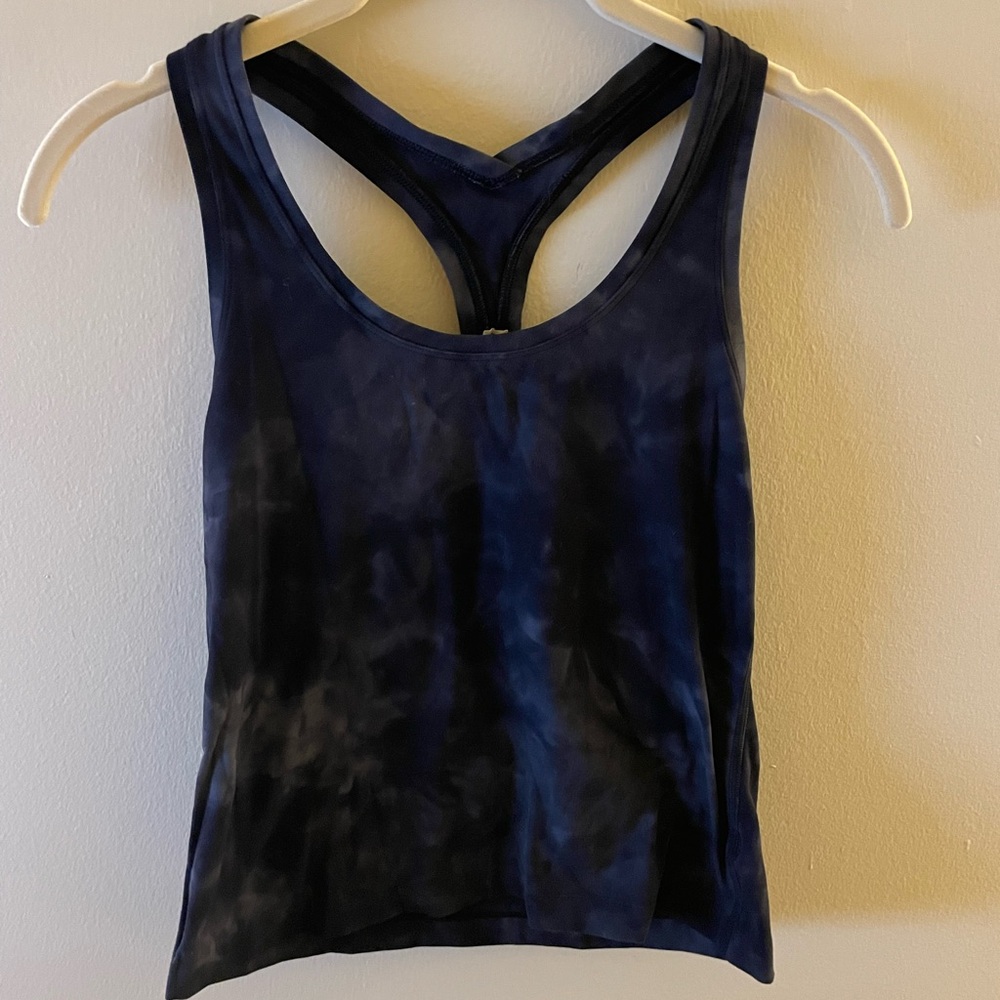 Lululemon Navy Blue Tie-Dye Tank Top